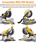 Miter Saw Dust Collection Adapter Five In One Vacuum Connector Delivers Ninety Five Percent Dust Capture With Optimized Airflow Guide Compatible With DWS779 DWS780 installed on various miter saw models.