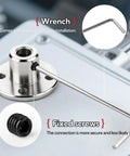 8 Pack 5mm Rigid Flange Couplings for Motor Shafts, DIY Model Building, Easy Install with Screws and Wrench Kit, Durable Steel Flange Shaft Connectors for Robotic Projects and Handmade Creations. Steel 5mm flange coupling with wrench and fixed screws