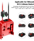 2 Pack 18V Power Wheel Adapter Kit With Switch Fuse And 12 AWG Wire for M18 Batteries shown with compatible battery types