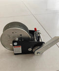 Heavy Duty 2500 Lb Two Way Self Locking Manual Winch Portable Electric Hoist Crane Rigging Gear For Shop Lifting Work Crank Puller side view