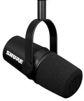 XLR Dynamic Microphone For Podcasting, Streaming And Vocal Recording With Voice Isolation Cardioid Pattern, side view, black finish