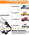 Lower Hood Pivot Kit for Peterbilt 357 377 378 379 with quality assurance and applicable model images