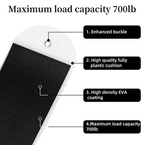 Close-up of Heavy Duty Appliance Sliders For Carpet And Hardwood Floors 660 Pound Capacity Two Pack, details labeled.