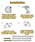 Installation guide for Hella Adorable 3D Sitting Cat Cabinet Knobs Four Pack including screw placement details.