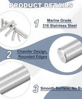 Beefy Marine Grade 316 Stainless Steel Dowel Pins 10mm X 80mm Two Pack Round Metal Rods For Pegs Shelves DIY Projects And Gear Built Tough For Marine Boat Hardware And Furniture Building And Heavy Duty Crafting. chamfered ends