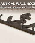 Badass Vintage Vibes 10 Inch Cast Iron Nautical Anchor Hook For Heavy Duty Wall Storage And Totally Rad Farmhouse Decor Adding Hella Industrial Flair To Your Garage Or Basement. Cast iron wall hook with 4 sturdy loops.
