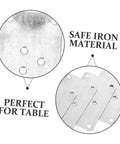 Solid As A Rock Heavy Duty Iron Furniture Leg Conversion Brackets For Couches And Tables displaying safe iron material and mounting plates.