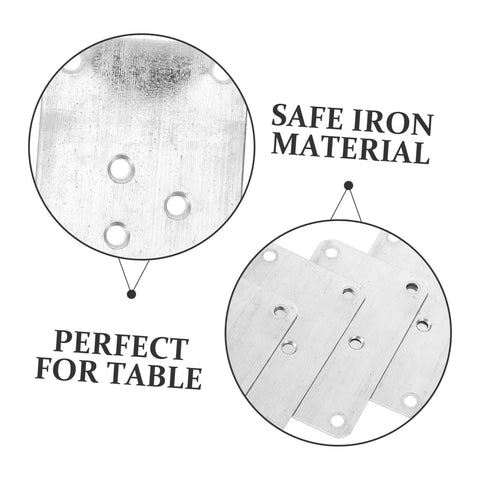 Solid As A Rock Heavy Duty Iron Furniture Leg Conversion Brackets For Couches And Tables displaying safe iron material and mounting plates.