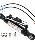 Kingway Cat 1 Hydraulic Top Link Cylinder With 7800 Lbs Push Force For Tractor Three Point Hitch Heavy Duty Farm And Construction Gear with hoses and fittings.