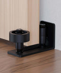 2 Pack Barn Door Floor Guides With Felt Strips For Quiet Smooth Operation Bottom Roller Guides For Flush Mounted Doors Durable POM Nylon Rollers