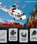 WLtoys K270 Brushless RC Helicopter With Optical Flow Positioning, 4CH, Black Hawk style, flying outdoors near cliff