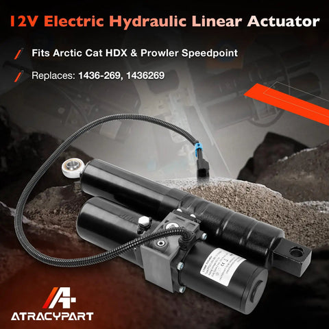 12V Electric Hydraulic Linear Actuator For Heavy Lifting Up To 1800 Lbs, Compatible With HDX, Prowler, And Speedpoint Utility Models