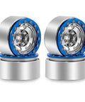 1.9 Inch Beadlock Rims For 1 By 10 RC Cars, Durable Metal Alloy Wheels, Off Road Ready Spare Decor In Blue