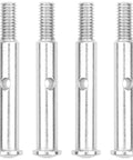Four CNC machined steel front axles, 35.5mm, for Traxxas Slash 2WD, Rustler VXL Stampede RC car, ensuring durability and handling