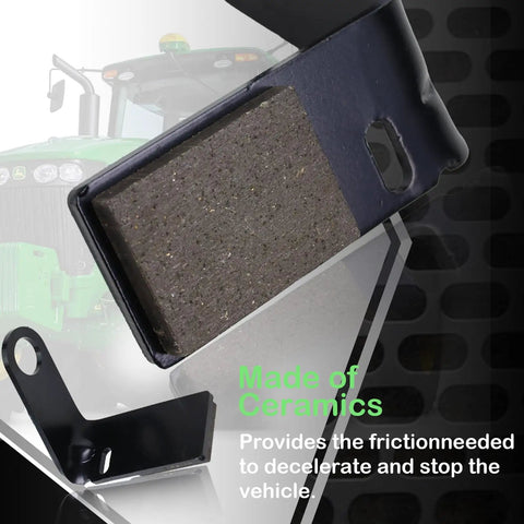Brake Pad Kit For L LA D And X Series Tractors And Lawn Mowers Compatible With Popular Models In L LA D X Series Replaces GX20515 GX20494 GY21390 GY20825 showing ceramic material