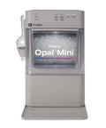 Legit Nugget Ice Maker, Portable Countertop Pellet Ice Machine in stone grey, showcasing top fill water tank and pellet ice.