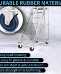 Five Inch Scaffolding Wheels on a scaffold with durable rubber material and dual brakes for smooth job site hauling.