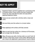 Instructions for applying Natural Stone Sealer For Concrete Granite Marble Slate Countertop Protector Food Safe Straight Up Matte Finish.