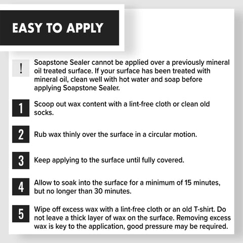 Instructions for applying Natural Stone Sealer For Concrete Granite Marble Slate Countertop Protector Food Safe Straight Up Matte Finish.