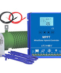 Off Grid Hybrid Wind And Solar Charge Controller 1400W MPPT Auto 12/24V with cables and green component