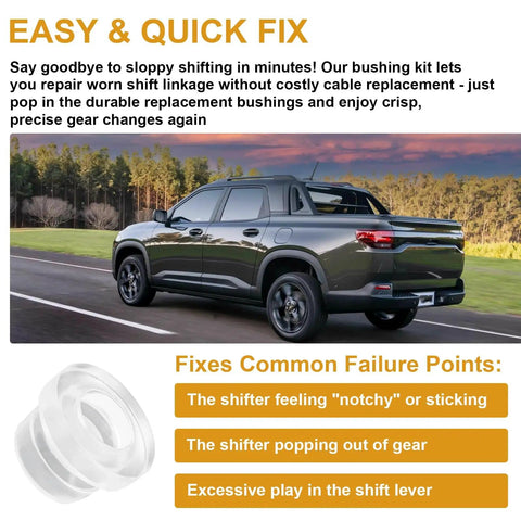 Shifter Cable Bushing Repair Kit For 1997 2013 C5 Corvette 4 Pack Fix Sloppy Shifts Restore Crisp Gear Engagement OEM