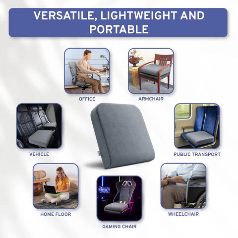 Versatile use of Extra Large Memory Foam Seat Cushion for Recliner, Wheelchair, Office Chair, Stadium Bleachers, Car and Patio Furniture