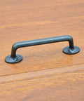 Rustic Black Silver Cabinet Handles Set Of 10 Drawer Pulls Zinc Alloy One Piece Die Cast Construction Center To Center 3 7/8 Inches