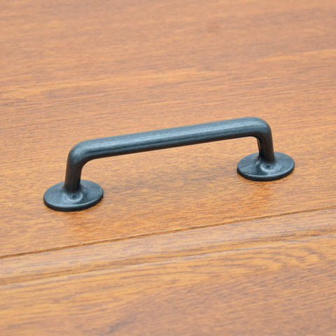 Rustic Black Silver Cabinet Handles Set Of 10 Drawer Pulls Zinc Alloy One Piece Die Cast Construction Center To Center 3 7/8 Inches