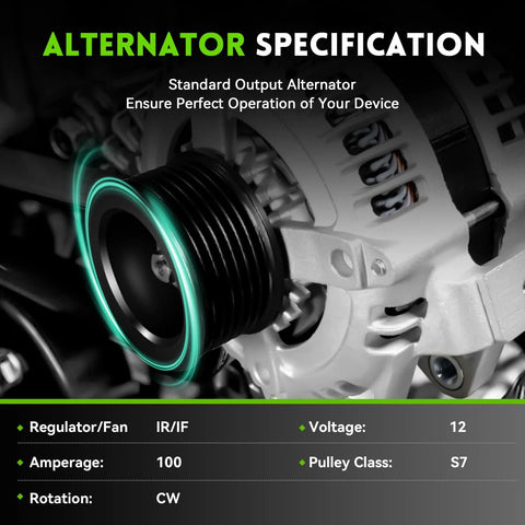 Alternator Replacement For Toyota Camry 2004 2005 2006 Highlander 2004-2007 Solara 2004-2008 And Scion TC 2005-2010 With 2.4L L4 Engine