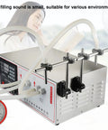 High Performance Double Head Peristaltic Pump Liquid Filling Machine With Digital Screen, ideal for small batch cosmetic filling.