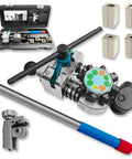 Pro Grade Brake Line Flaring Tool Kit For Automotive Tubing 45 Degree Single Double And Bubble Flares with accessories