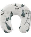 U Shaped Travel Neck Pillow For Long Flights And Road Trips, Ergonomic Cervical Support Cushioned Head And Neck Rest with fir tree design.