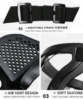 Anti Fog Full Face Shield Five Pack for Adults With Transparent Lightweight Breathable Design Large Coverage From Eyebrows To Chin Protects Against Droplets Dust Saliva Oil Reusable And Easy Clean All Day Comfort Grey showing adjustable straps and air vent design