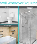 Grab Bar For Showers You Can Trust, Antislip Handrail For Seniors, Heavy Duty Shower Handles in toilet, shower, and bathtub setups