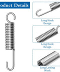 Heavy Duty Replacement Recliner Tension Springs For Couch Sofa Repair Parts showing long hook design and steel material.