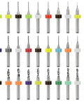 30 Piece Micro Drill Bit Set Tungsten Carbide Spiral Flute Mini Drill Bits For Rotary Tools PCB CNC Engraving 0.1mm To 3mm Kit