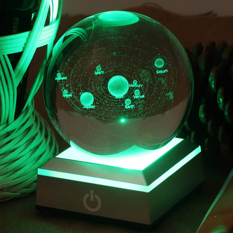 Turn Up Display Vibes With This Rounded Led Base Designed For 3D Laser Crystal Engravings Six Quick Color Cycling Modes And A Smooth Gliding Touch Switch That Hits Different