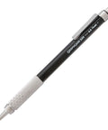 Graph Gear 500 Automatic Drafting Pencil 0.5mm with slick black barrel, slim beveled grip, and metal mesh texture for precision work.