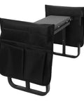 Height Adjustable Garden Kneeler Seat With Foldable Bench, Dual Tool Pouches, Non Slip Feet, Heavy Duty Durable Stool