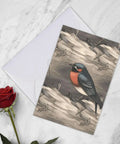 Blank 4x6 Greetings Card With Envelopes Featuring Graphite Barn Swallow Artwork Thank You Notes For All Occasions On White 15pt Card Stock With Subtle Glitter Accents Great For Christmas Holidays Birthdays Graduations Anniversaries