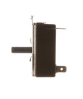 Side view of Rotary Start Switch WE4X881 for Dryer Replacement, OEM Quality, Easy Install, showing prongs and knob.