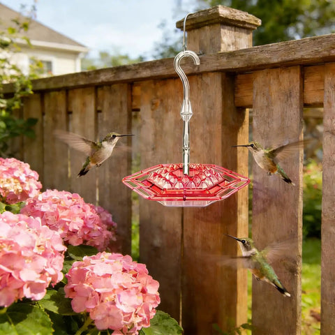 Two Pack Outdoor Hanging Hummingbird Feeders 16 Ounce Capacity With 30 Bee Proof And Leak Proof Feeding Ports Easy Clean Bird Feeder