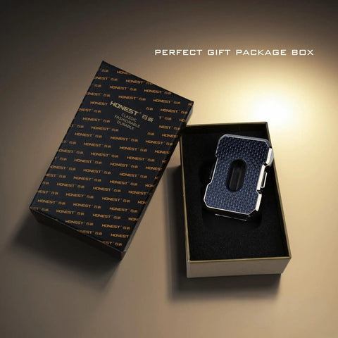 Guillotine Premium Cigar Cutter 23Mm Max Stainless Steel Sharp Double Blade For Clean Fast Cuts Blue Finish in gift box