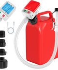 Portable Fuel Transfer Pump With Auto Stop Sensor 3.2 GPM 51 Inch Hose Gas Can Pump With Four Adapters USB Or Battery Powered