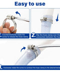Instructions for using 30 Pack 304 Stainless Steel Hose Clamp Set 3/8 To 5/8 Inch (10-16mm) Adjustable Worm Gear Fuel Line Clamps.