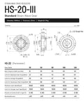Technical drawing of Efficient Strain Wave Gear Reducer For Automation And Stepper Motors From Harmonic Drive SHF 20 III Style Precision Gearbox