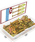 252 Piece Self Drilling Anchor And Screw Kit For Drywall And Walls Multipurpose Expansion Screws With Yellow Zinc Plating High Strength Carbon Steel Rust Resistant Long Lasting Fasteners For DIY Projects, 84 pcs box