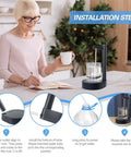 Woman using Portable Desktop Water Bottle Dispenser With 7 Level Pumping USB Charge Electric Jug Pump on countertop