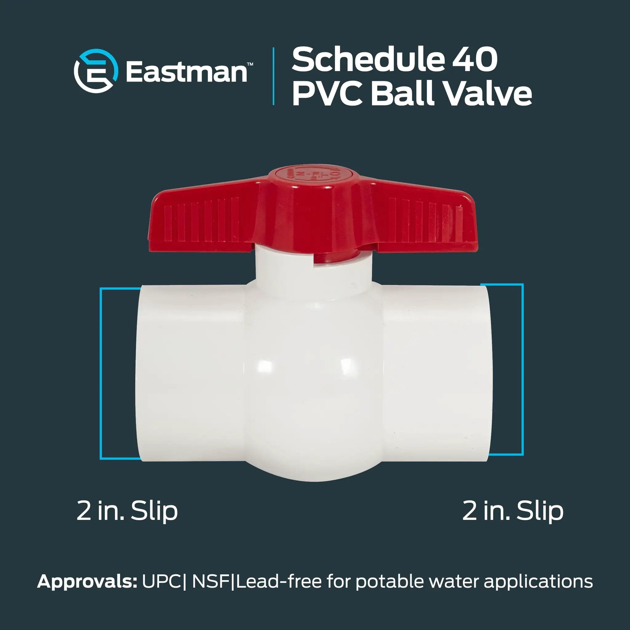 2x2 Inch Slip PVC Valve: Easy Install & Solid Flow Control