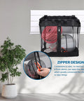 Two Pack Large Mesh Slatwall Baskets With Zipper For Mounted Storage And Hanging Display For Shops And Rooms, shown installed on wall